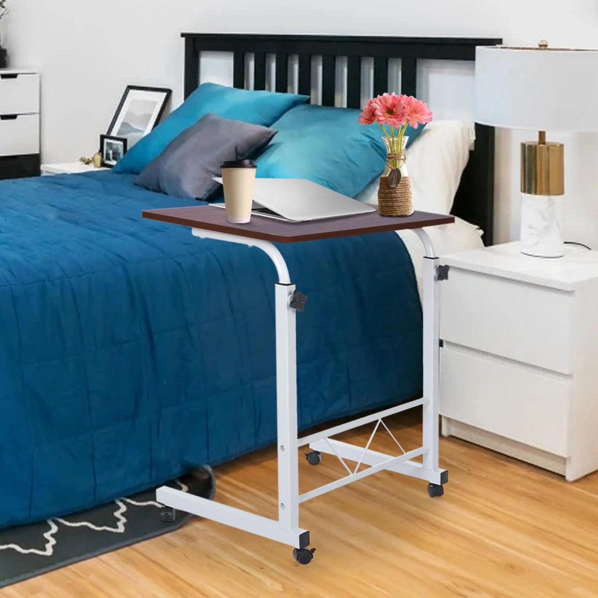 Height Adjustable Mobile Desk with Wheels T303134