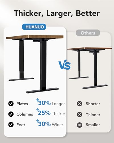 71 x 35 inch Electric Standing Desk with Thick T-Shaped Frame X353
