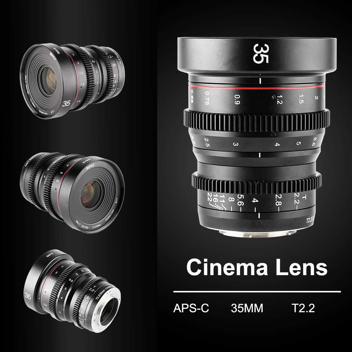 35mm T2.2 Manual Focus Wide-Angle Cinema Lens F263