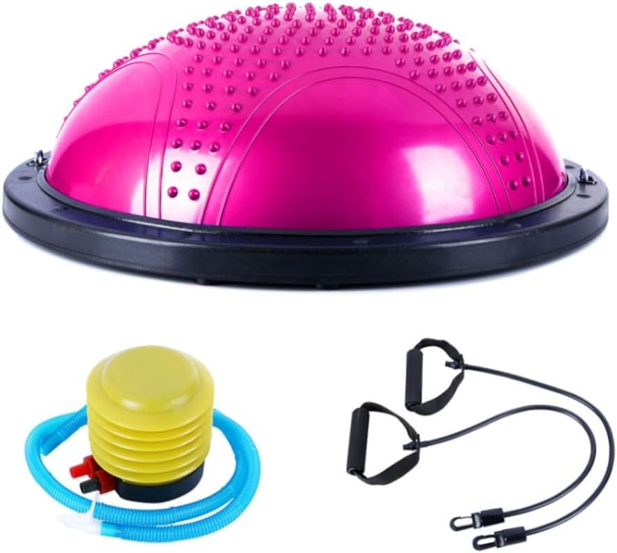 Half Ball Balance Trainer with 2 Resistance Bands Q970687