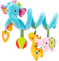 Blue Elephant Hanging Plush Rattle Crib Toy Q13804