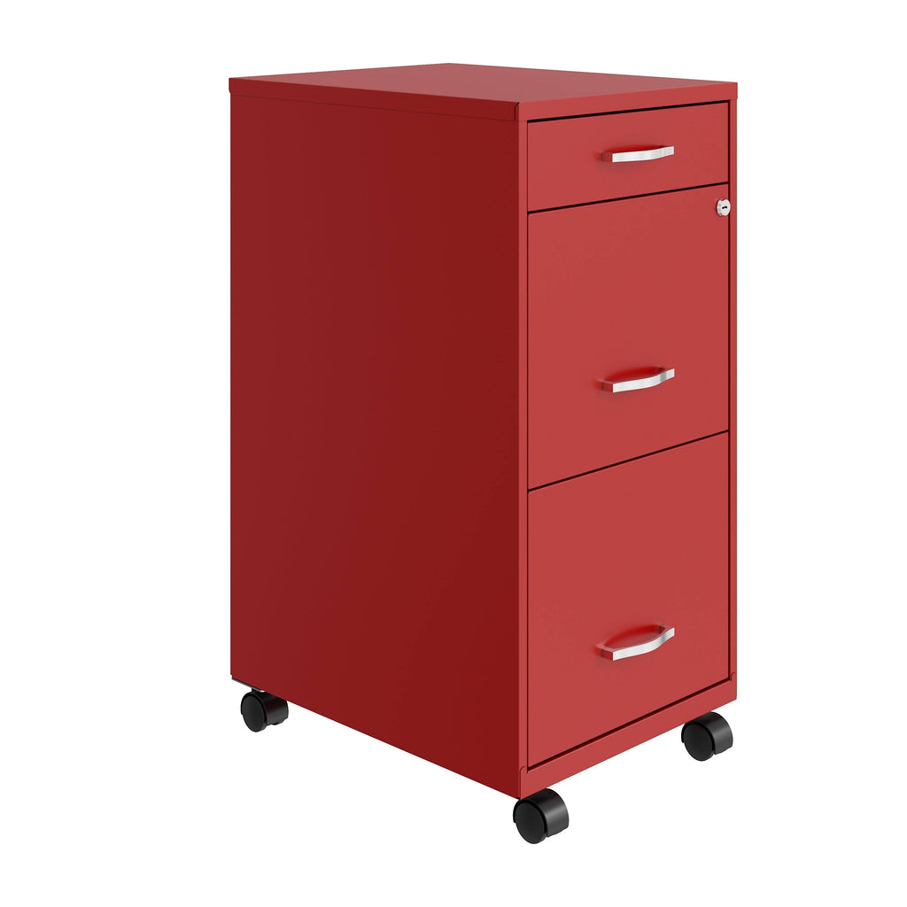 18in Deep 3 Drawer Mobile Metal File Cabinet N5528