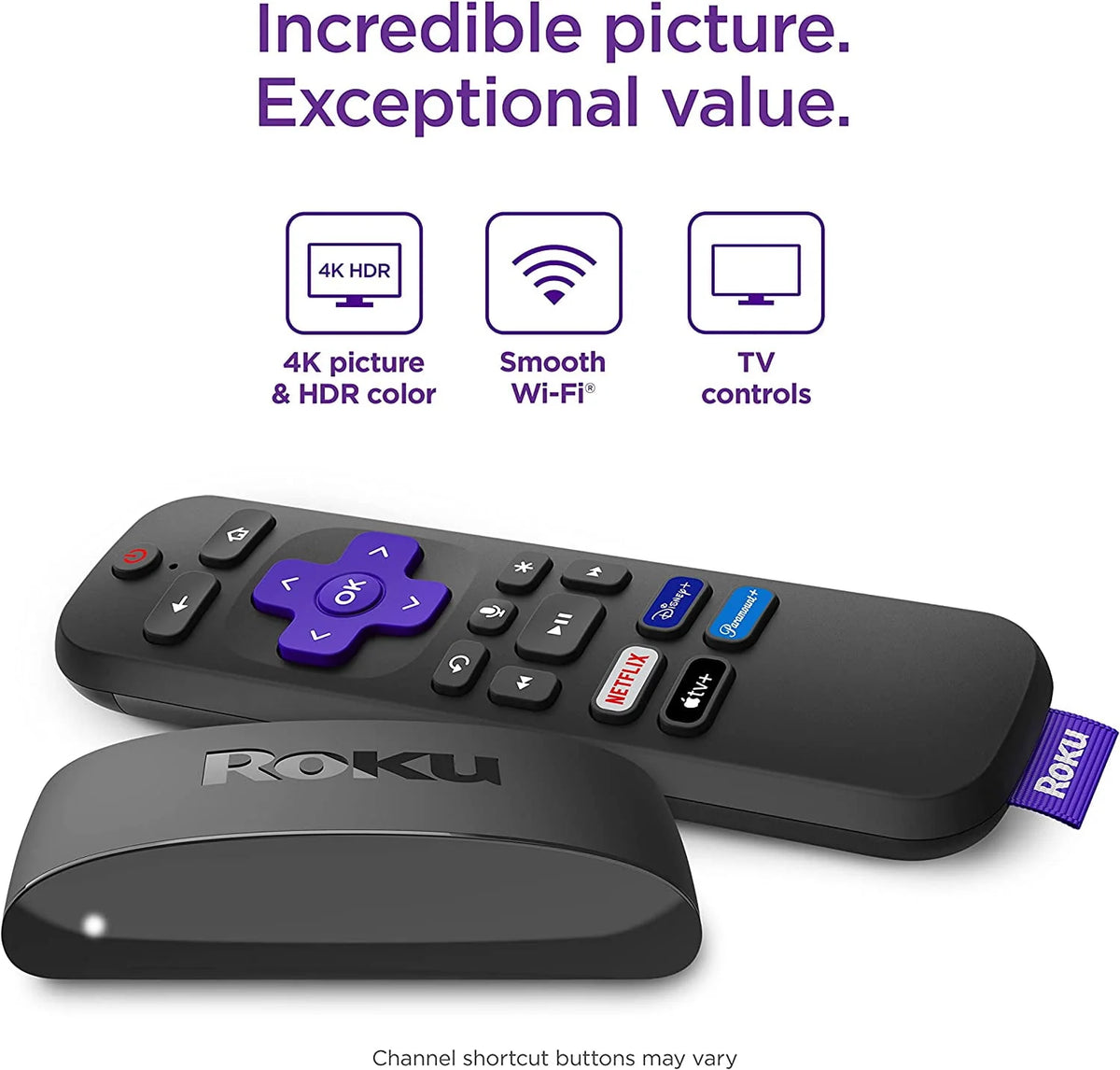4K Streaming Media Player with Voice Remote and HDMI Cable U51503