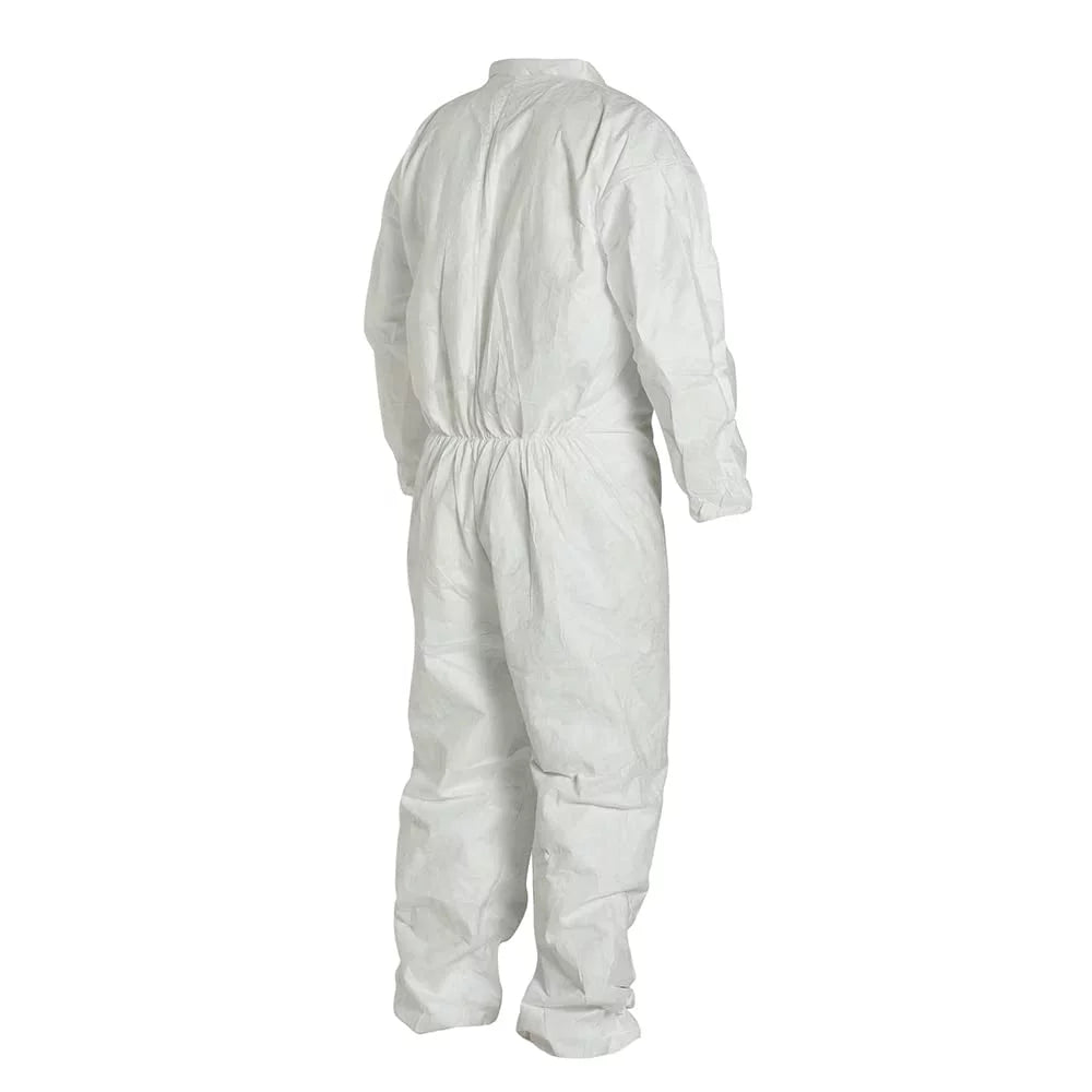 White Medium Coveralls with Elastic Wrists and Ankles C84658