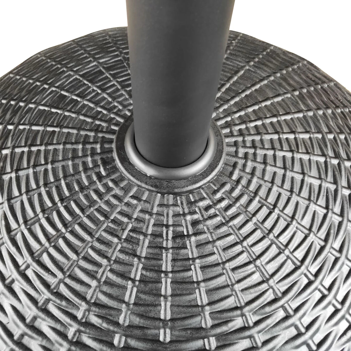 Black Round Powder Coated Resin Patio Umbrella Base Y406