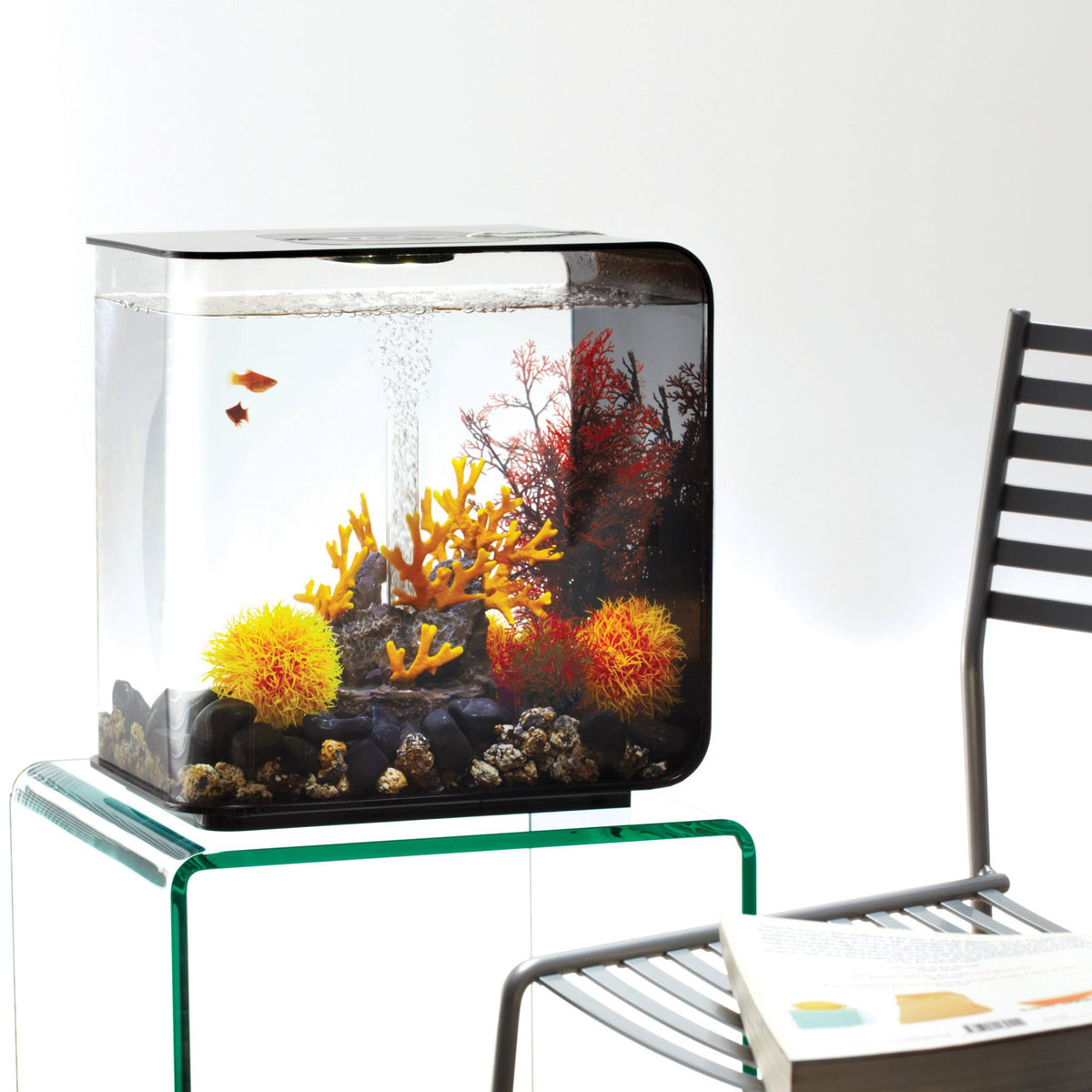 Black 8 Gal Aquarium with LED Light M955480