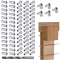 80Pack Cable Railing Kit T316 Stainless Steel Sleeves Grommet Z557314