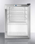 Black Cabinet Reach-In Refrigerated Merchandiser with LED Light, 2.5 Cu. ft I836816