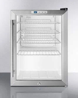 Black Cabinet Reach-In Refrigerated Merchandiser with LED Light, 2.5 Cu. ft I836816