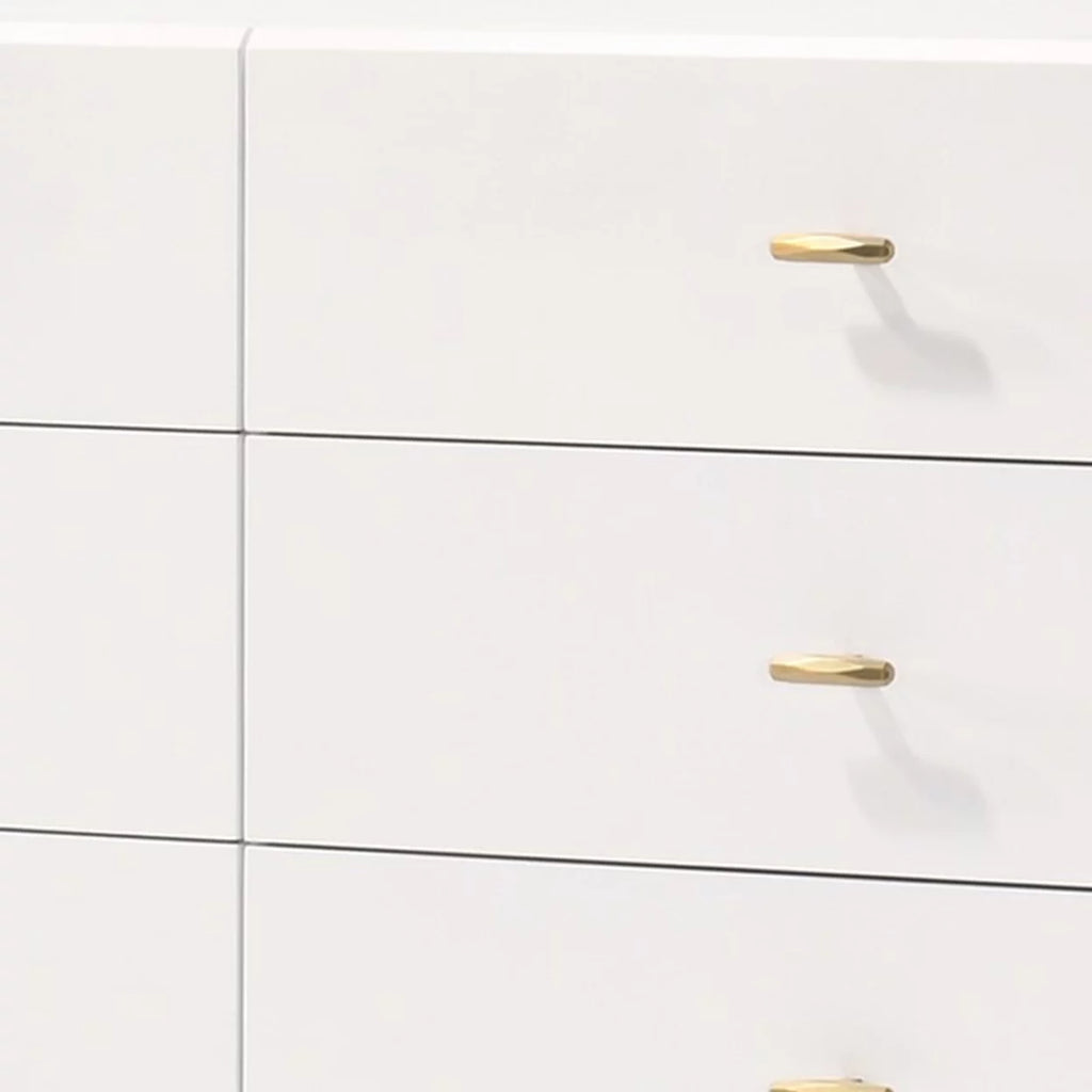6 Drawer Wooden Dresser with Metal Hairpin Legs M81810