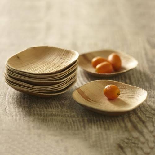 4 inch Square Palm Leaf Plate O203197