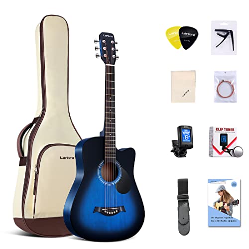 38 in Cutaway Acoustic Guitar Beginner Kit with Gig Bag W991365