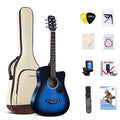 38 in Cutaway Acoustic Guitar Beginner Kit with Gig Bag W991365