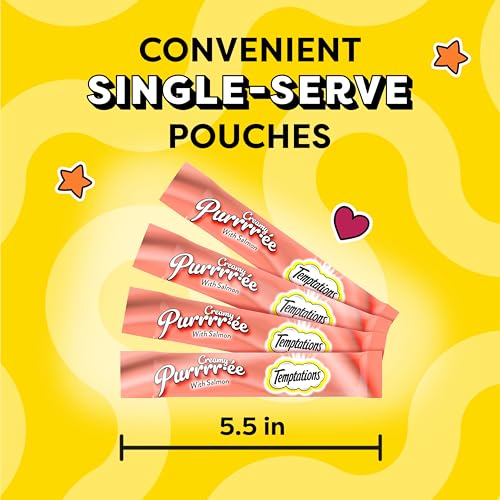 Squeezable Wet Cat Treats with Salmon, 0.42 oz, 44 Count B1526