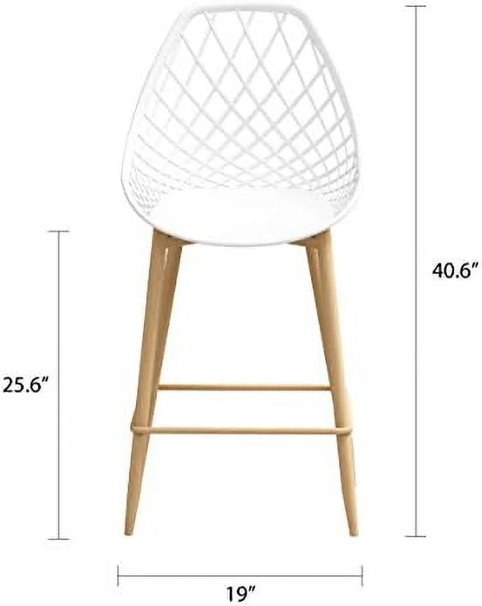 White Counter Chair Set of 2 P788