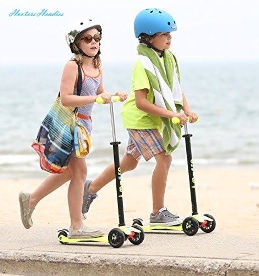 Neon Yellow Kick Scooter with T-Bar R867