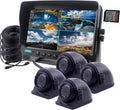 9 inch 4 x Heavy Camera Backup Camera Monitor Kit with Quad Split Screen G580275