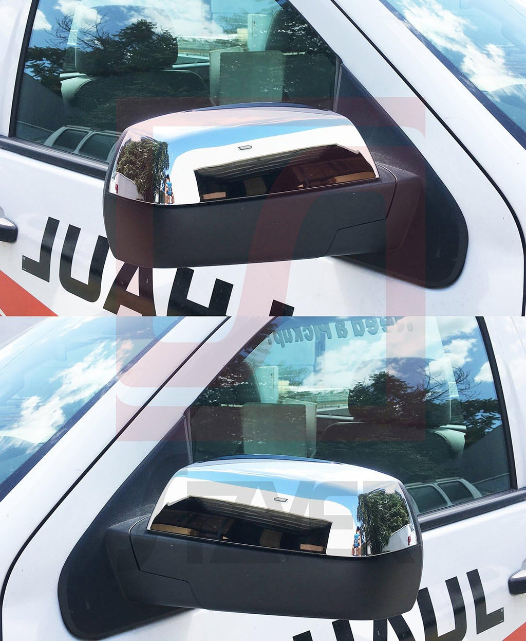 Chrome Tailgate Covers with Camera Hole R1471