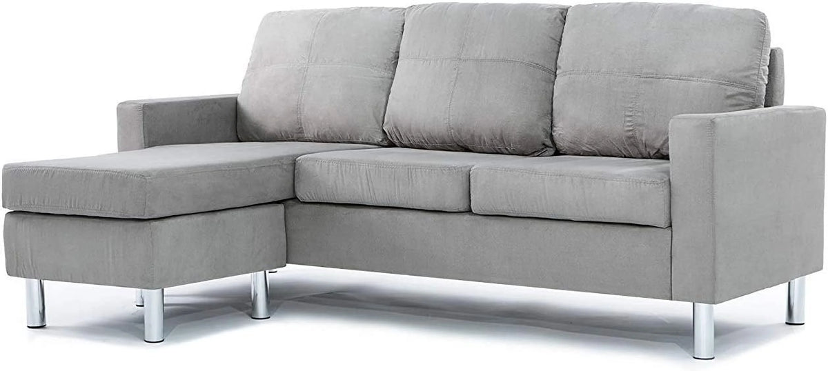 Modern Sectional Sofa Gray L9116