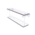 22 in. Two Tiered Glass Shelf Polished Chrome M7953