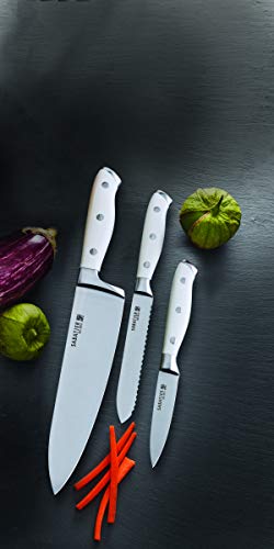 15-Piece High-Carbon Stainless Steel Forged Knife Block Set with Built-in Sharpener R4594