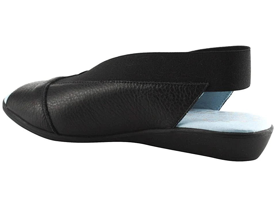 Black Leather Flat B728