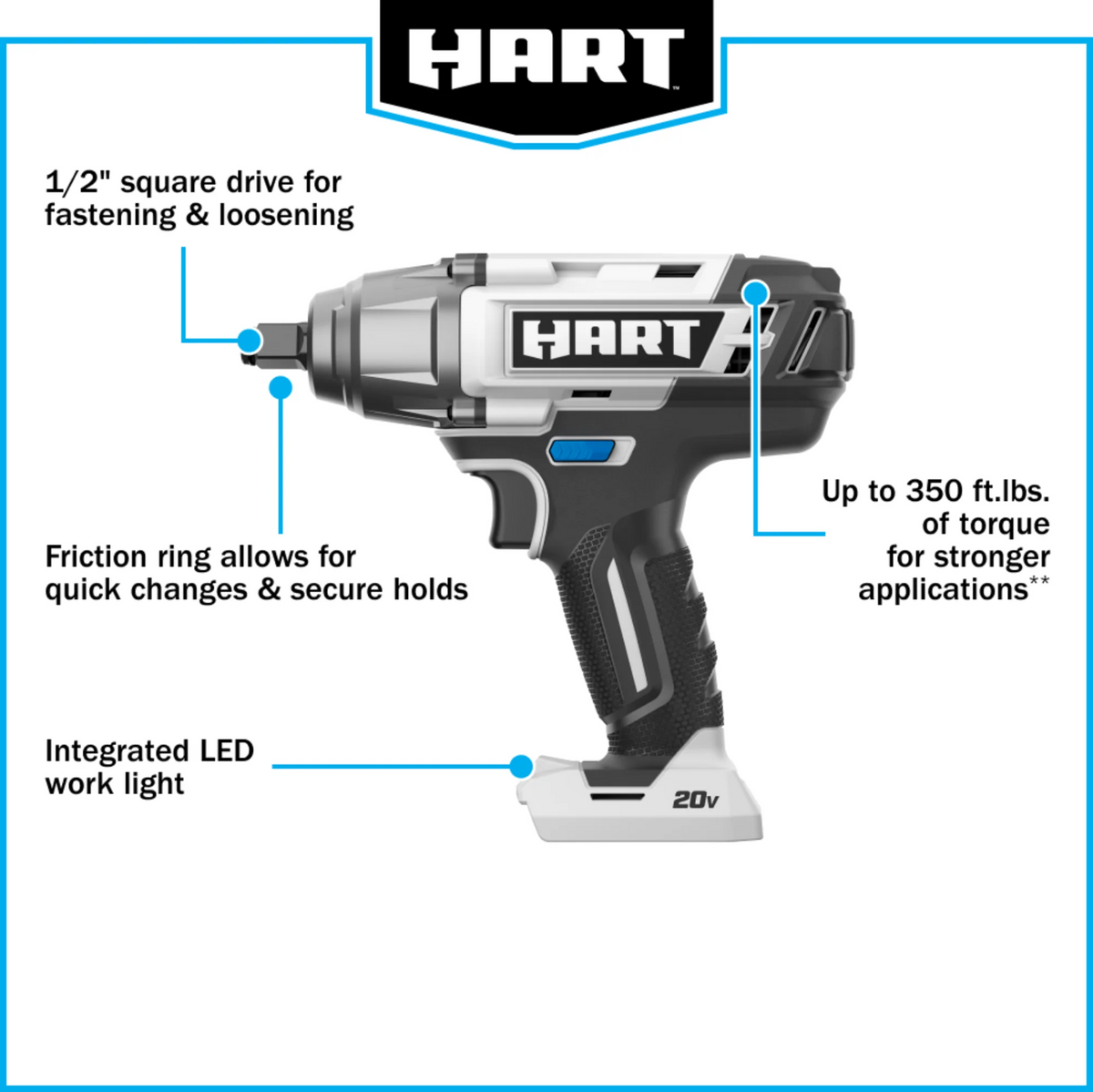 1/2-inch Battery-Powered Impact Wrench V2024