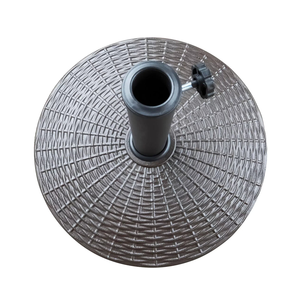 Black Round Powder Coated Resin Patio Umbrella Base Y406
