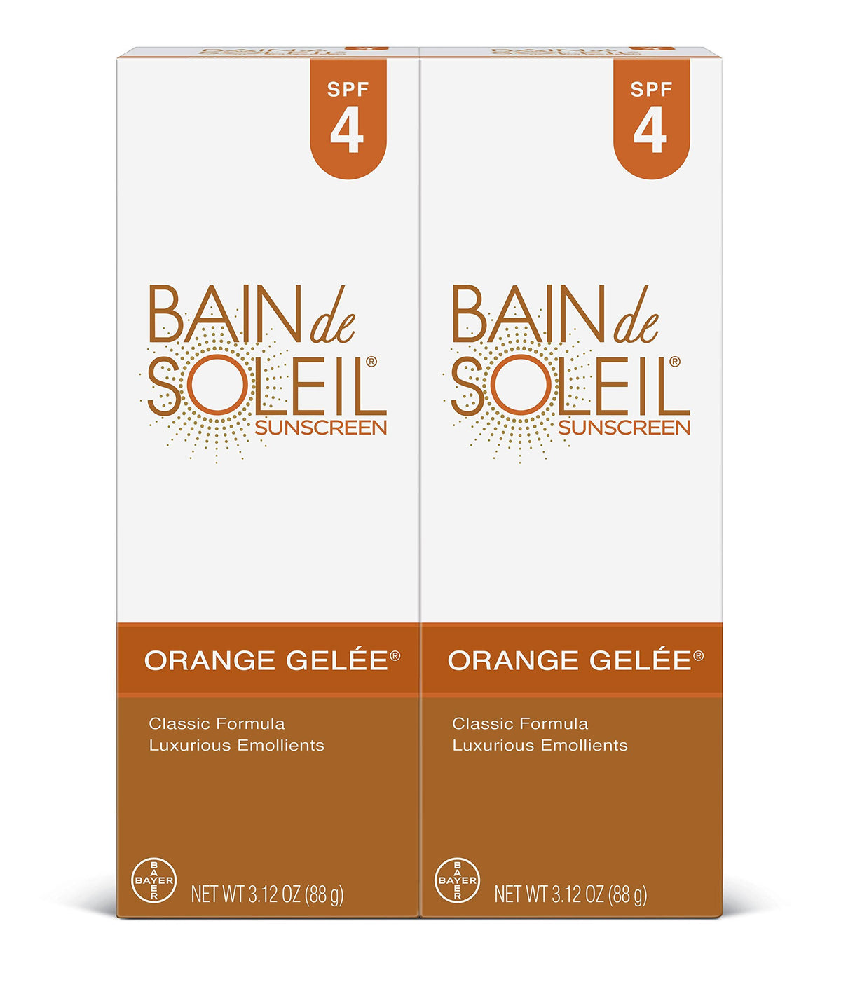 Orange Gelee Sunscreen SPF 4 3.12 oz Pack of 4 Y1708