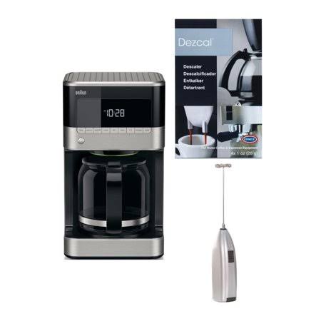 Black Drip Coffee Maker with Descaling Powder Bundle Y89081