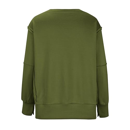Oversized Long Sleeve Pullover Sweatshirt M4089