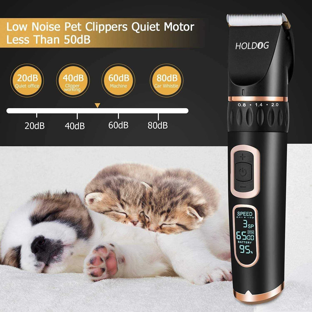 Heavy Duty Dog Grooming Clipper 3-Speed Rechargeable Cordless Pet Grooming Tools E9601