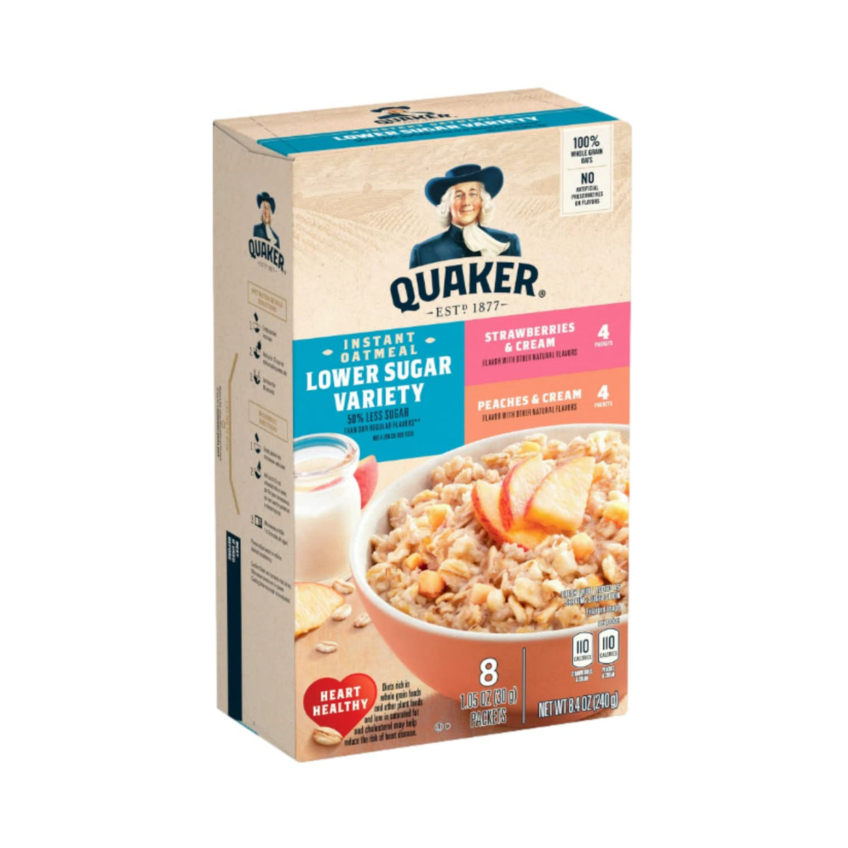 16 - 1.05 Ounce Fruit & Cream Instant Oatmeal Variety Pack C778