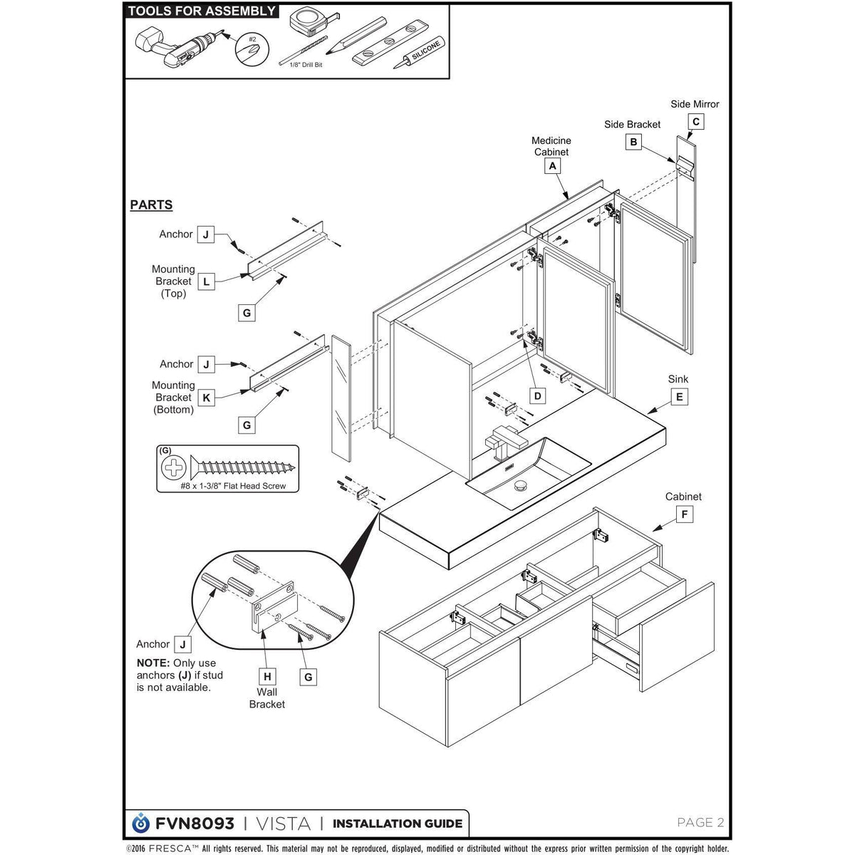 60 inch Gray Oak Wall Hung Single Sink Bathroom Cabinet O684378
