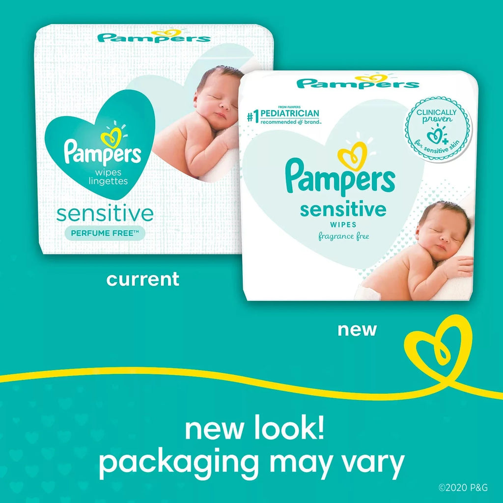 Baby Wipes, Sensitive Perfume Free, 14 Pop-Top Packs (1008 wipes) V2958