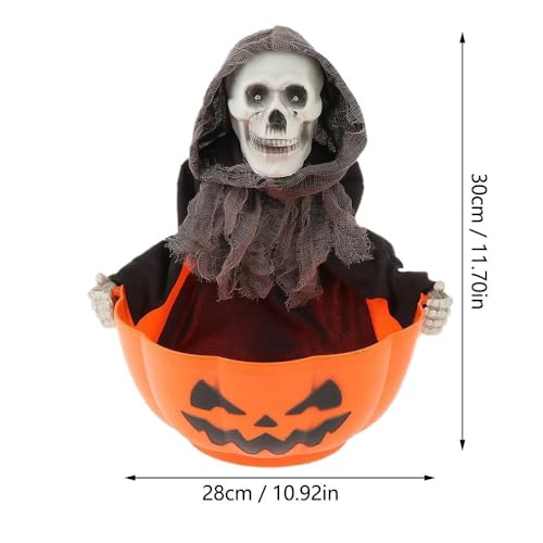 Animated Skeleton Candy Bowl with Light up Eyes and Sound F459147
