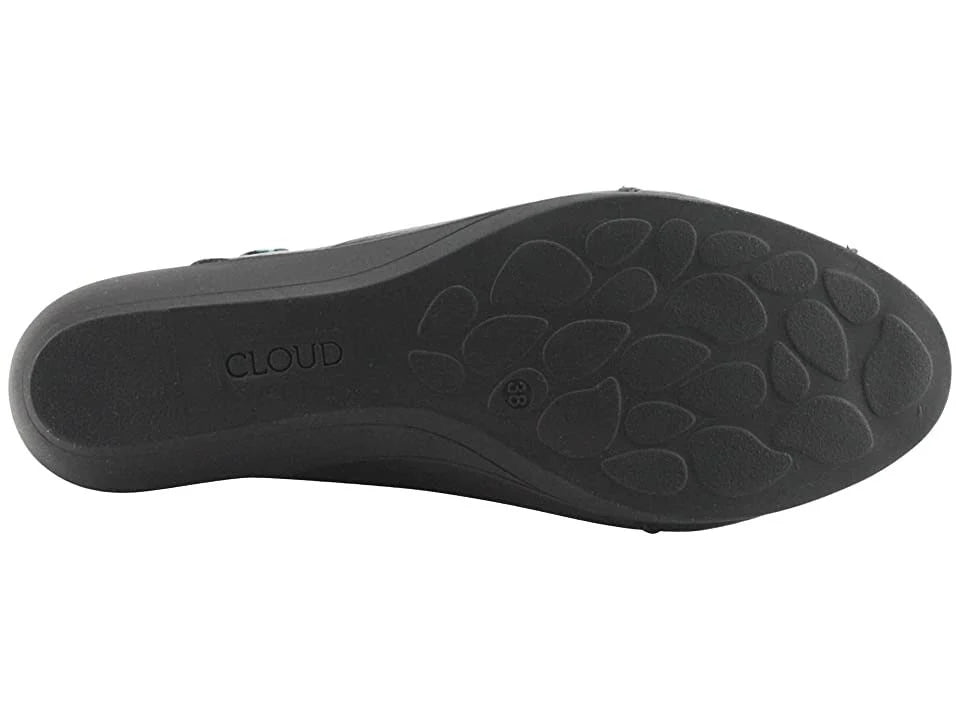 Black Leather Flat B728