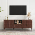 67'' Mid-Century Modern TV Stand with Storage Drawer and Doors H90666