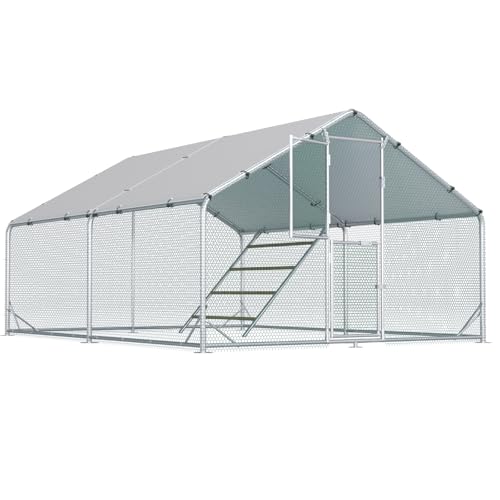 Large Metal Chicken Coop with Anti-UV Cover M394