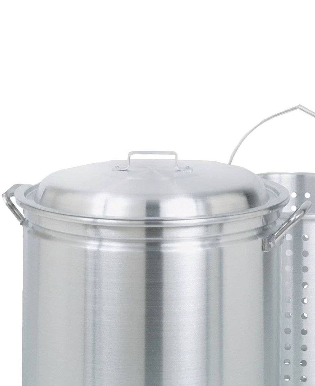 82 Quart Aluminum Stockpot with Lid and Basket X320742