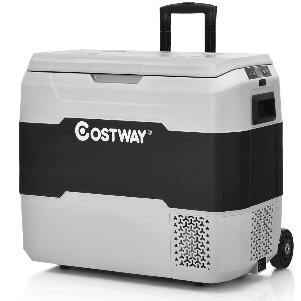Portable Dual-Zone Car Refrigerator White B66424