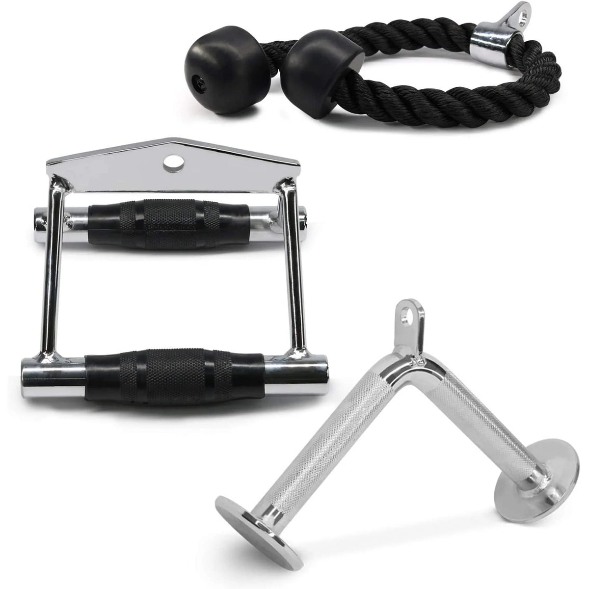 Double D Handle Tricep Rope V-shaped Bar Cable Attachment Combo Q86146