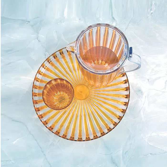 Amber Pitcher With Lid R4365