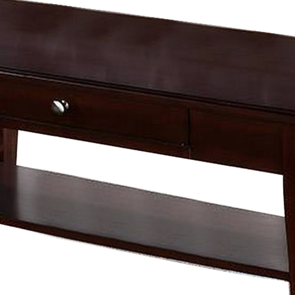 48 Inch Wood Coffee Table with 1 Drawer J589244