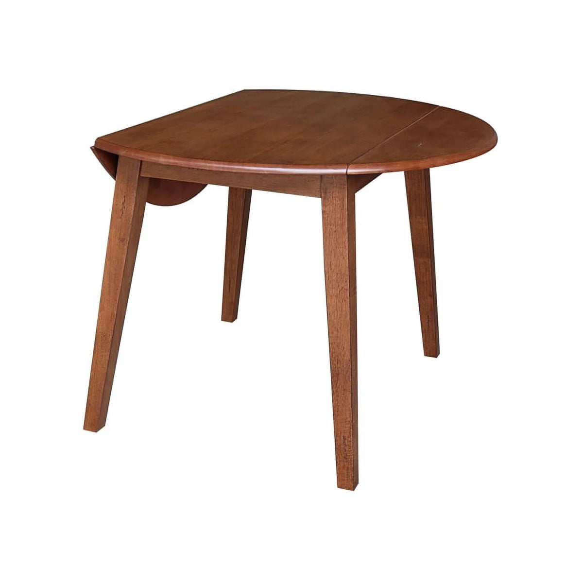 42" Round Solid Wood Dual Drop Leaf Table with 4 Chairs R640878