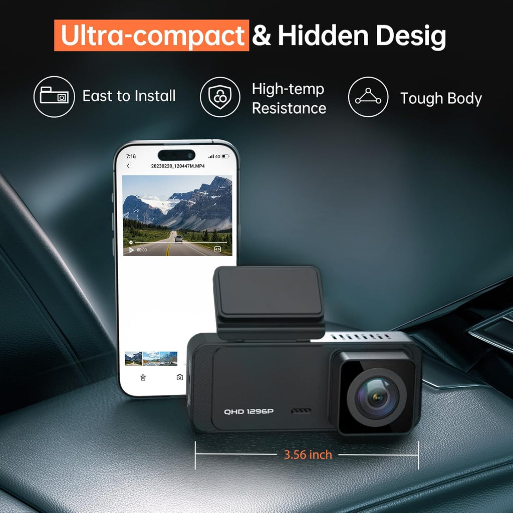 1296P Front Dash Cam with Night Vision P25630