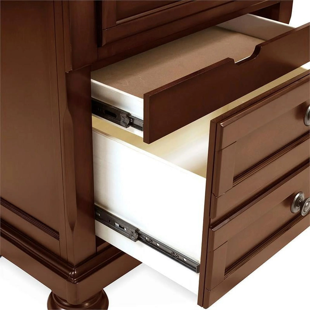 Dark Cherry Solid Wood Bedroom Set A180501