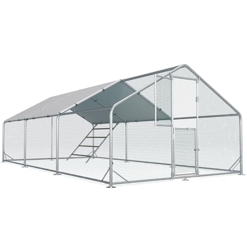 Large Metal Chicken Coop with Anti-UV Cover M394