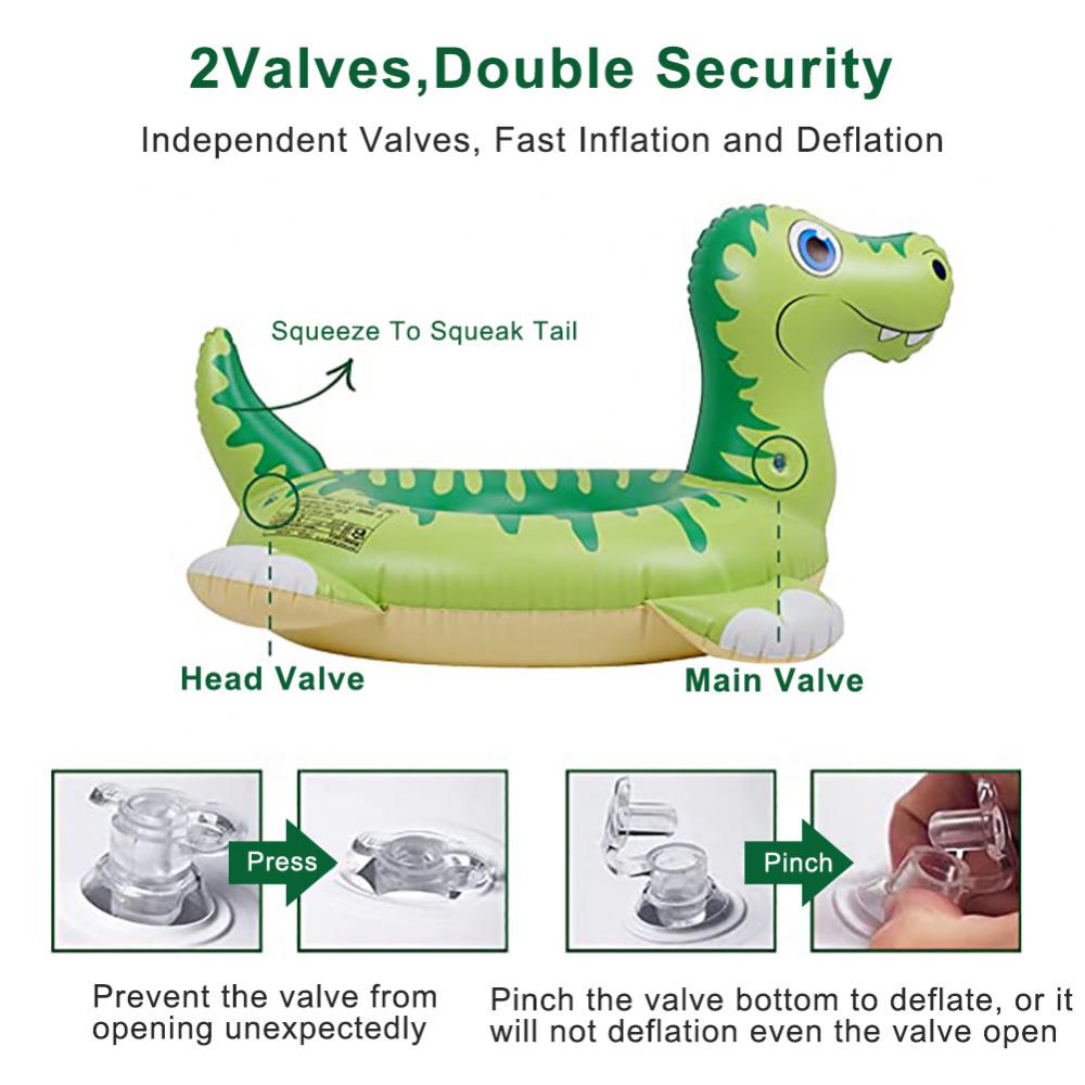Inflatable Dinosaur Pool Float Ring Toy K196