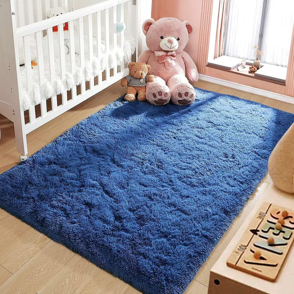 Soft Fluffy Shaggy Area Rug Pink 5 x 8 Feet T87591